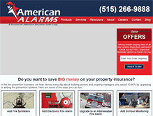 Tablet Screenshot of americanfirealarms.com